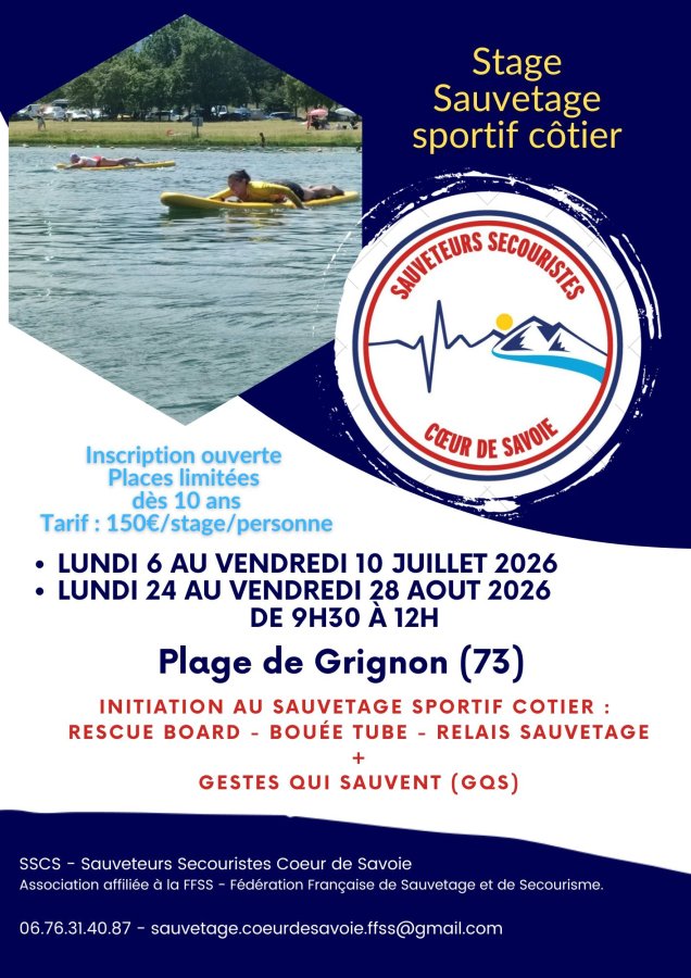 flyer stage sauvetage grignon
